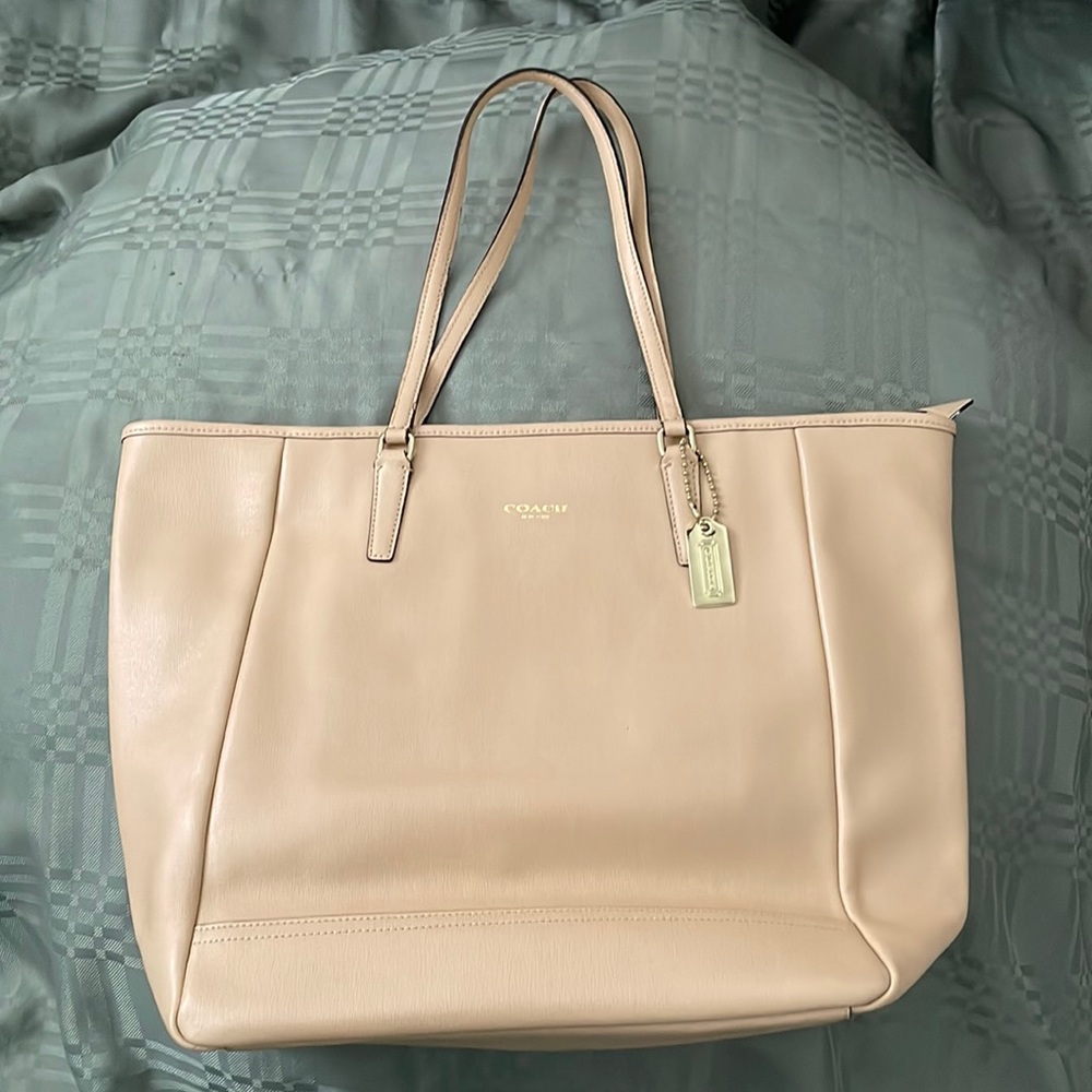 Coach saffiano leather tote
